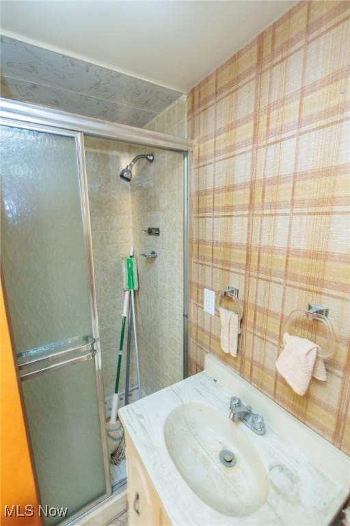 4766 Brookwood Dr, Brooklyn, OH 44144 - bathroom with a shower stall and vanity