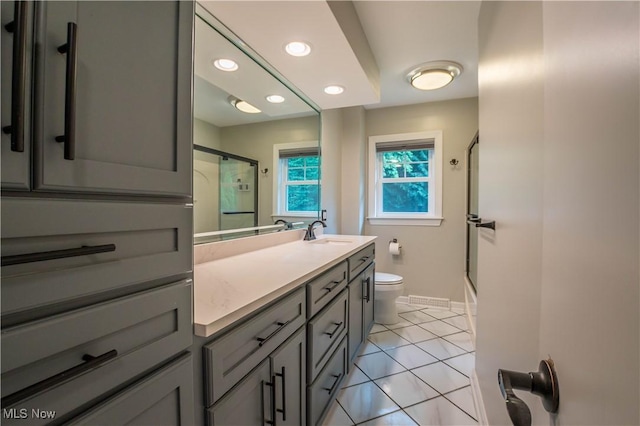 216 W Glenridge Rd, Green, OH 44319 - bathroom with vanity, tile patterned floors, and recessed lighting