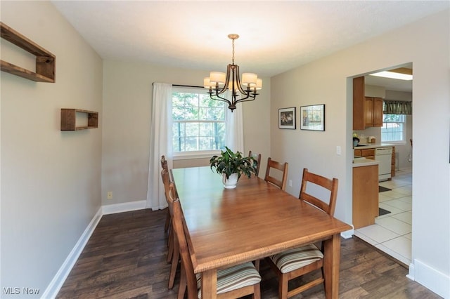 14344 S Gateway Dr, North Royalton, OH 44133 - dining space featuring a chandelier and wood finished floors