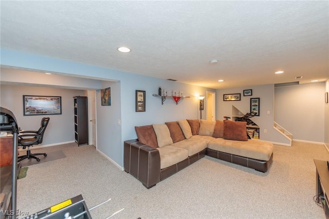 14344 S Gateway Dr, North Royalton, OH 44133 - living room with carpet and recessed lighting