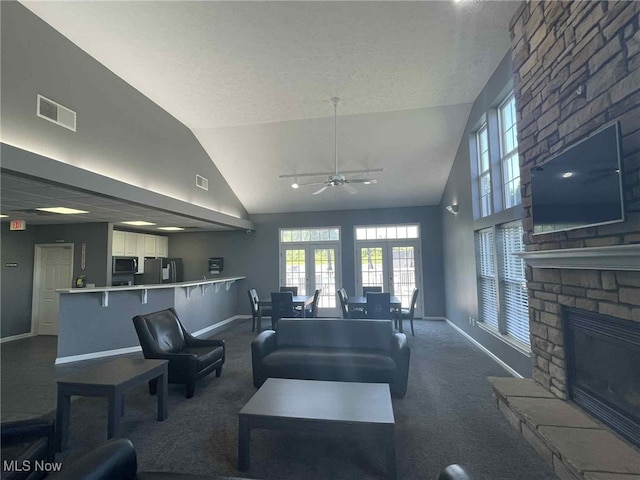 7509 Galena Ave NW, Canal Fulton, OH 44614 - lobby with a textured ceiling and high vaulted ceiling