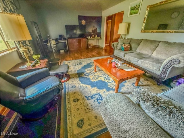 7328 S Calhoun Hwy, Mount Zion, WV 26151 - living room with wood finished floors