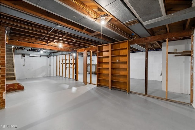 3788 Manchester Rd, Coventry, OH 44319 - unfinished basement featuring heating fuel and concrete block wall