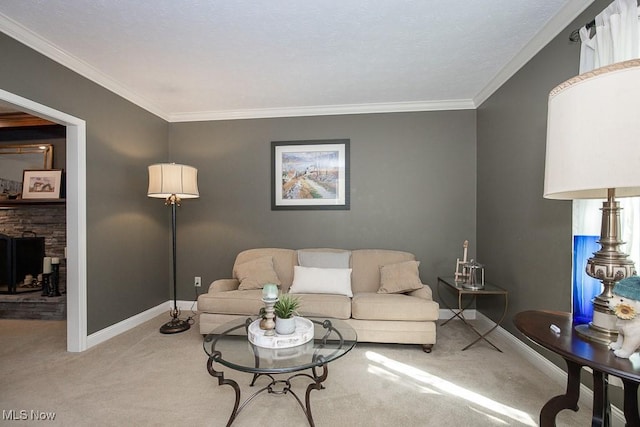 31382 Saint Andrews, Westlake, OH 44145 - living room with light colored carpet and crown molding