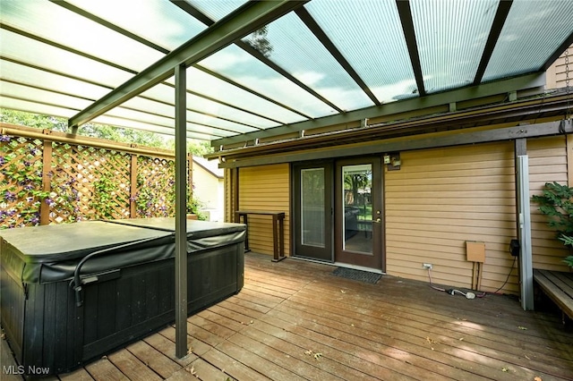 26788 Skyline Dr, Olmsted Twp, OH 44138 - deck featuring a hot tub