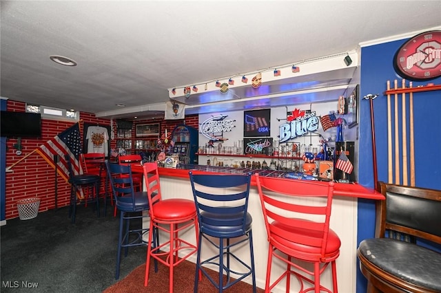 26788 Skyline Dr, Olmsted Twp, OH 44138 - indoor dry bar featuring carpet
