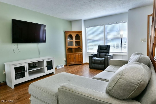 3189 Woodland Trl Unit A, Cortland, OH 44410 - living area with wood finished floors and a textured ceiling