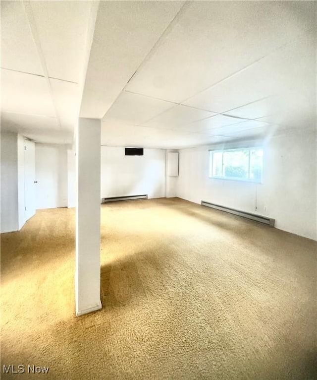 1104 Lantern, East Liverpool, OH 43920 - below grade area with a baseboard heating unit and carpet