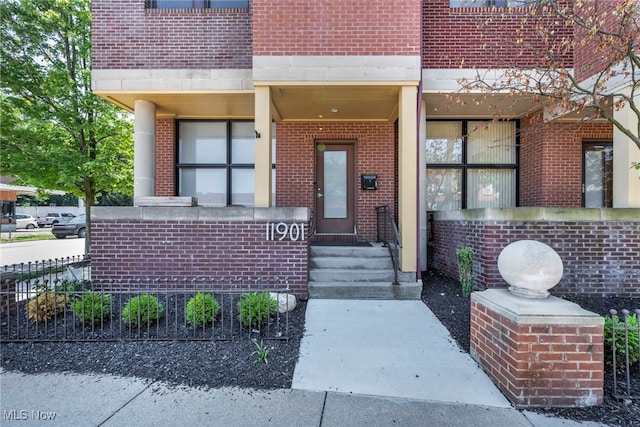 11901 Detroit Ave, Lakewood, OH 44107 - property entrance with brick siding