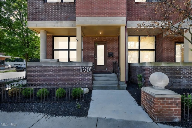 11901 Detroit Ave, Lakewood, OH 44107 - entrance to property with brick siding