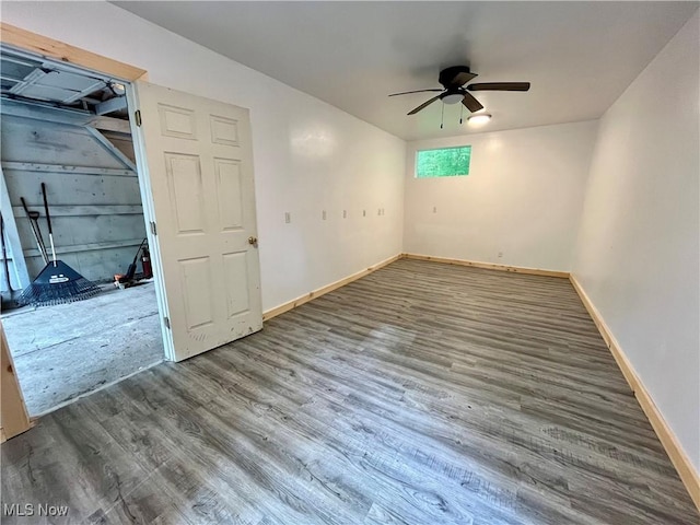 4807 Laskey Rd, Rome, OH 44085 - empty room featuring ceiling fan and wood finished floors