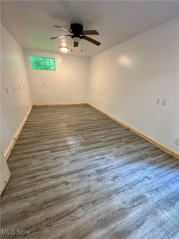 4807 Laskey Rd, Rome, OH 44085 - unfurnished room featuring wood finished floors and a ceiling fan