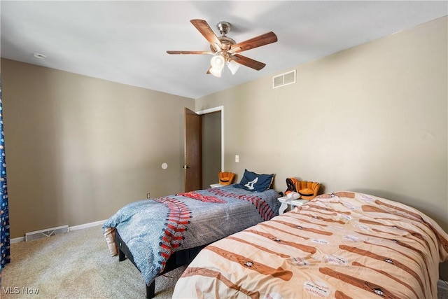 1558 Windcrest St NW, North Canton, OH 44720 - carpeted bedroom featuring baseboards and ceiling fan