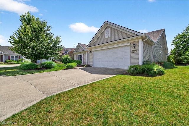 498 Water Pointe Ln, Brunswick, OH 44212 - single story home with driveway, an attached garage, and a front lawn