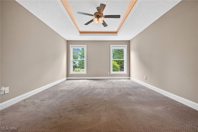 498 Water Pointe Ln, Brunswick, OH 44212 - unfurnished room featuring carpet flooring, a tray ceiling, and ceiling fan