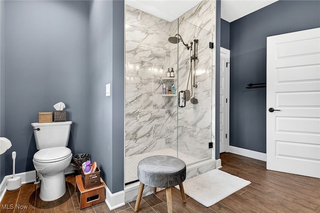 14370 Washington Blvd, University Heights, OH 44118 - bathroom with a marble finish shower and wood finished floors