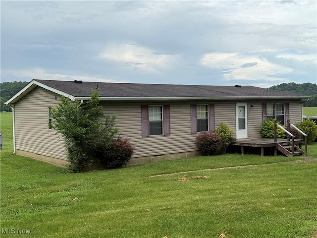 44534 US Highway 36, Coshocton, OH 43812 - rear view of house featuring a yard and crawl space