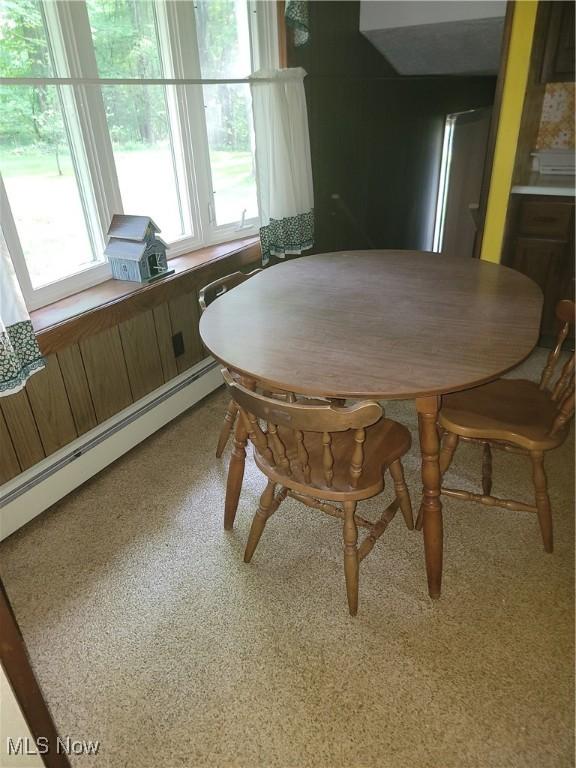 5622 Donna Dr, Ashtabula, OH 44004 - dining area featuring baseboard heating