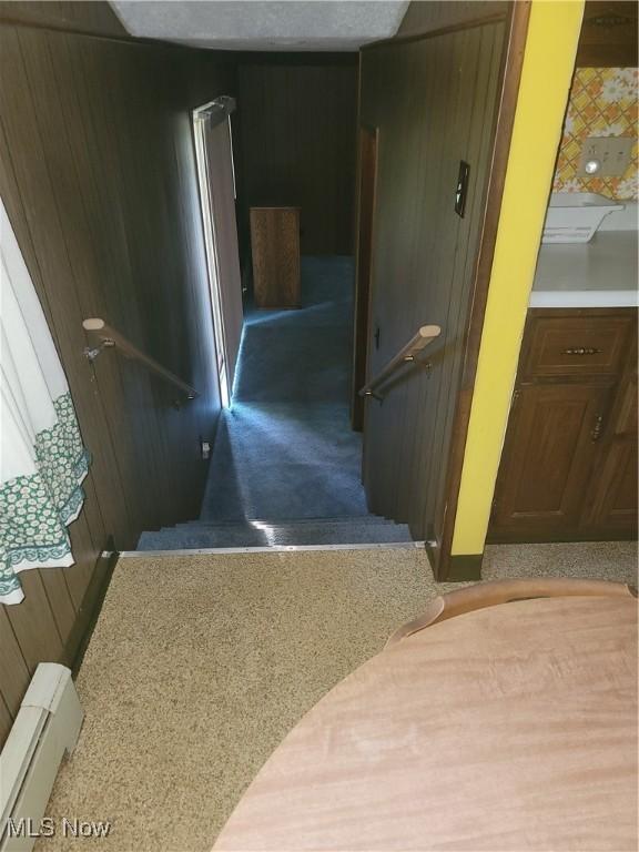 5622 Donna Dr, Ashtabula, OH 44004 - stairway with baseboard heating
