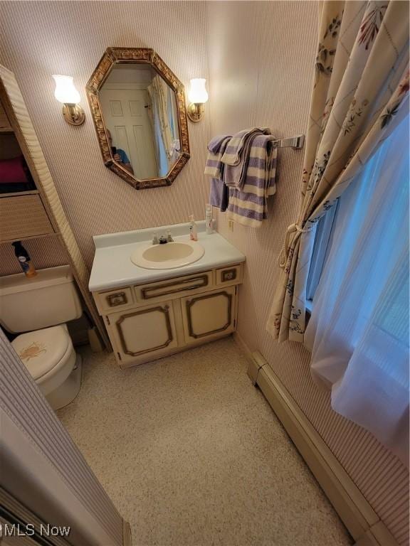 5622 Donna Dr, Ashtabula, OH 44004 - bathroom featuring wallpapered walls and vanity