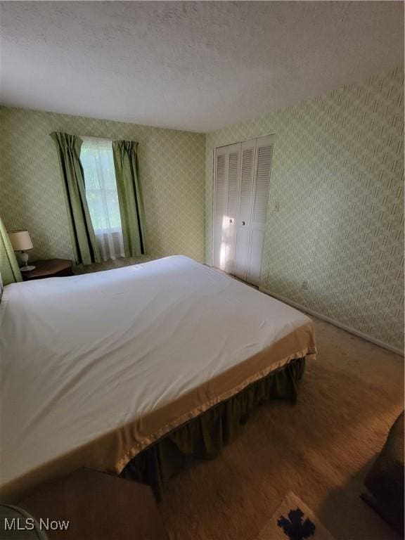5622 Donna Dr, Ashtabula, OH 44004 - bedroom featuring wallpapered walls, wood finished floors, and a closet