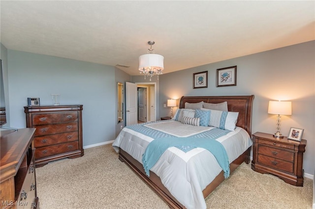 3139 Junior Pkwy, Brunswick, OH 44212 - bedroom featuring carpet flooring and a chandelier