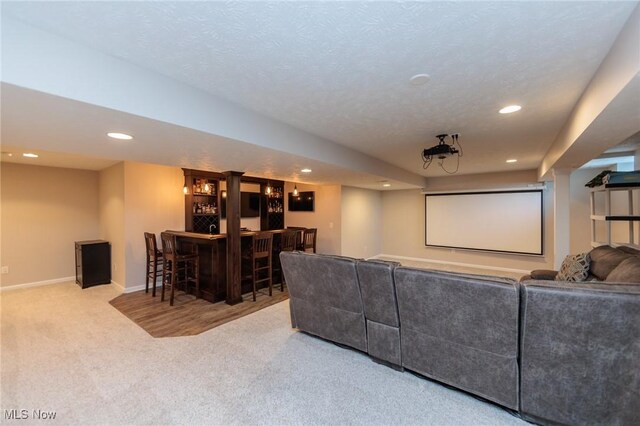 3139 Junior Pkwy, Brunswick, OH 44212 - home theater room featuring bar, carpet flooring, and recessed lighting