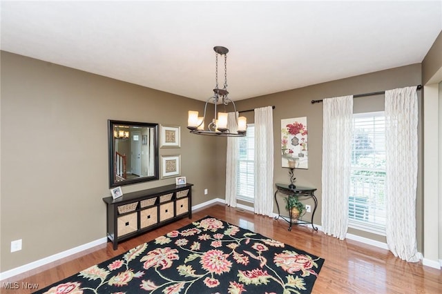 3139 Junior Pkwy, Brunswick, OH 44212 - dining area featuring a chandelier and wood finished floors