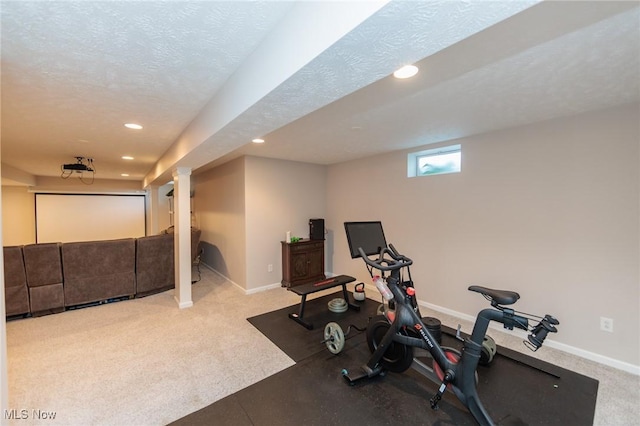 3139 Junior Pkwy, Brunswick, OH 44212 - workout area featuring recessed lighting and carpet flooring