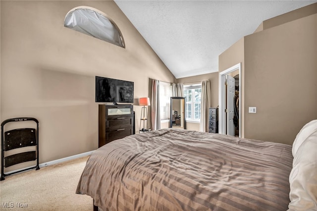 254 Vista Cir, North Olmsted, OH 44070 - carpeted bedroom with a walk in closet and high vaulted ceiling