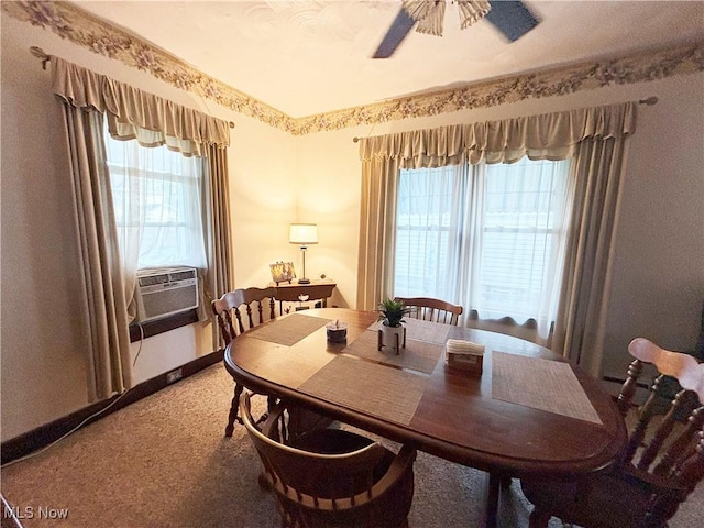 707 Jefferson St, Toronto, OH 43964 - carpeted dining area featuring cooling unit and a ceiling fan