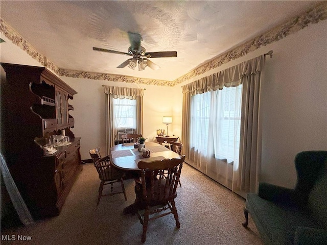 707 Jefferson St, Toronto, OH 43964 - dining space featuring a ceiling fan, carpet, and cooling unit
