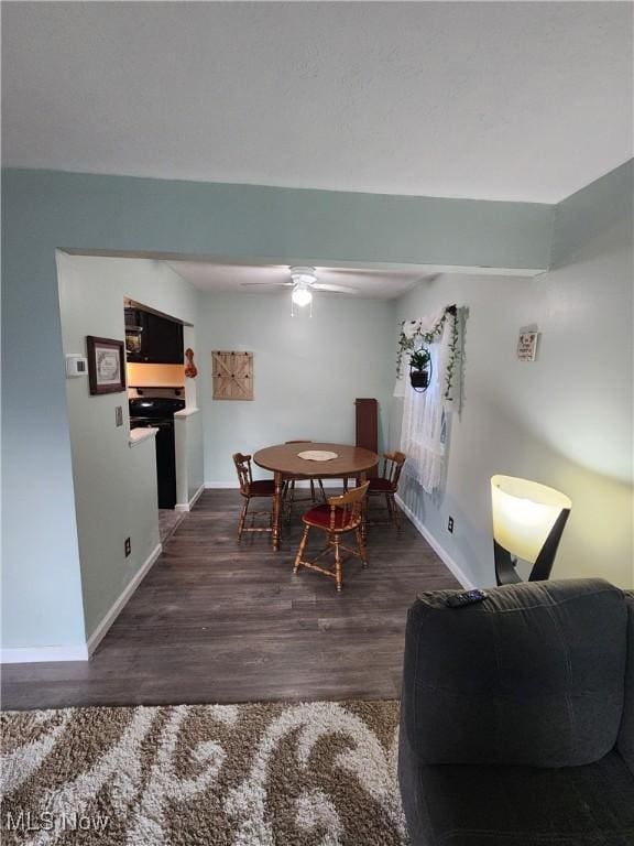 4211 Dennis Ln, Brunswick, OH 44212 - dining area with wood finished floors and a ceiling fan