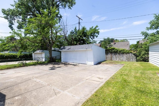 4033 Stonehaven Rd, South Euclid, OH 44121 - view of patio with an outdoor structure and a garage