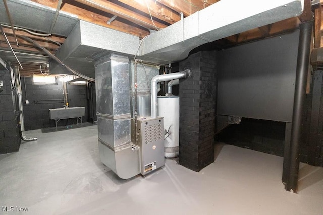 4033 Stonehaven Rd, South Euclid, OH 44121 - unfinished below grade area featuring heating unit and water heater