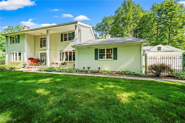 278 Rosewae Ave, Cortland, OH 44410 - back of property with a chimney
