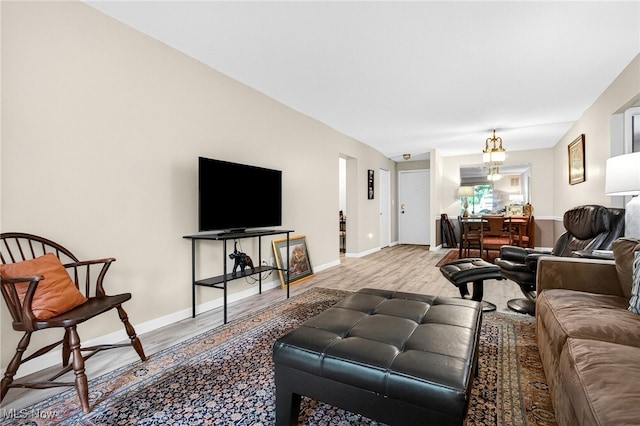 4183 Columbia Rd, North Olmsted, OH 44070 - living room featuring wood finished floors and baseboards