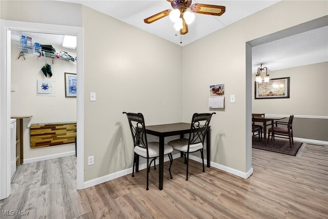 4183 Columbia Rd, North Olmsted, OH 44070 - dining room with wood finished floors and a ceiling fan