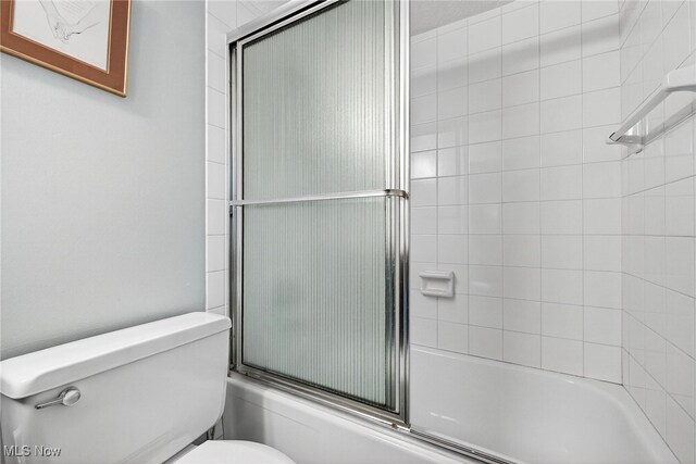 4183 Columbia Rd, North Olmsted, OH 44070 - full bath with toilet and bath / shower combo with glass door