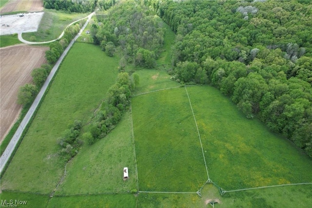 10097 March Rd NE, East Rochester, OH 44625 - aerial view of property and surrounding area with property parcel outlined and rural landscape