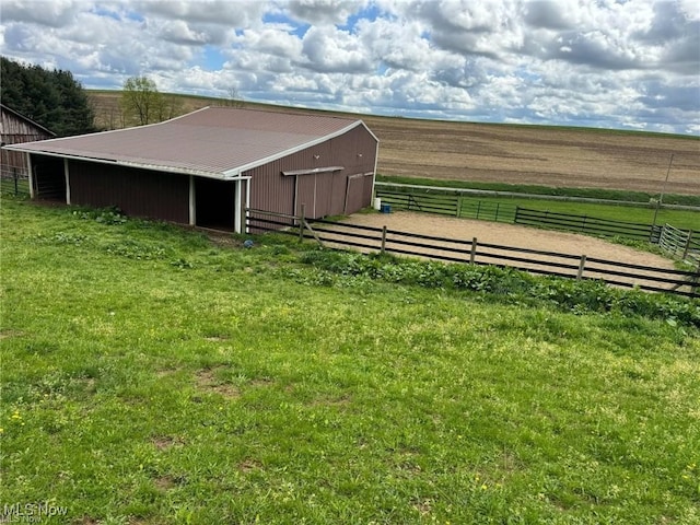 10097 March Rd NE, East Rochester, OH 44625 - view of pole building featuring an exterior structure and a view of rural / pastoral area