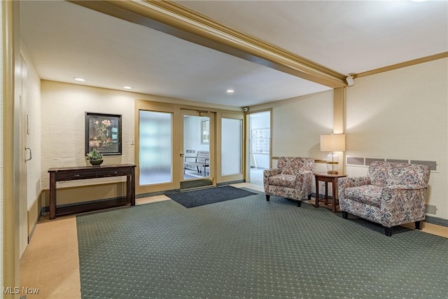 19201 Van Aken Blvd Unit 211, Shaker Heights, OH 44122 - lobby with ornamental molding, a surveillance system, and recessed lighting