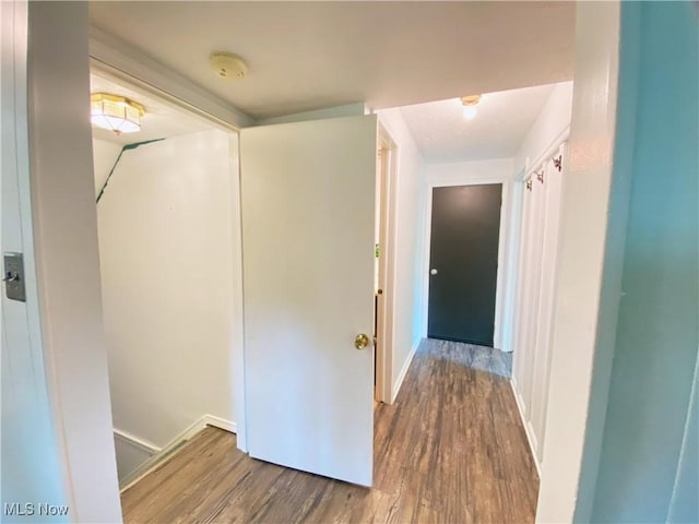 123 Prentiss St, Munroe Falls, OH 44262 - corridor with wood finished floors and baseboards
