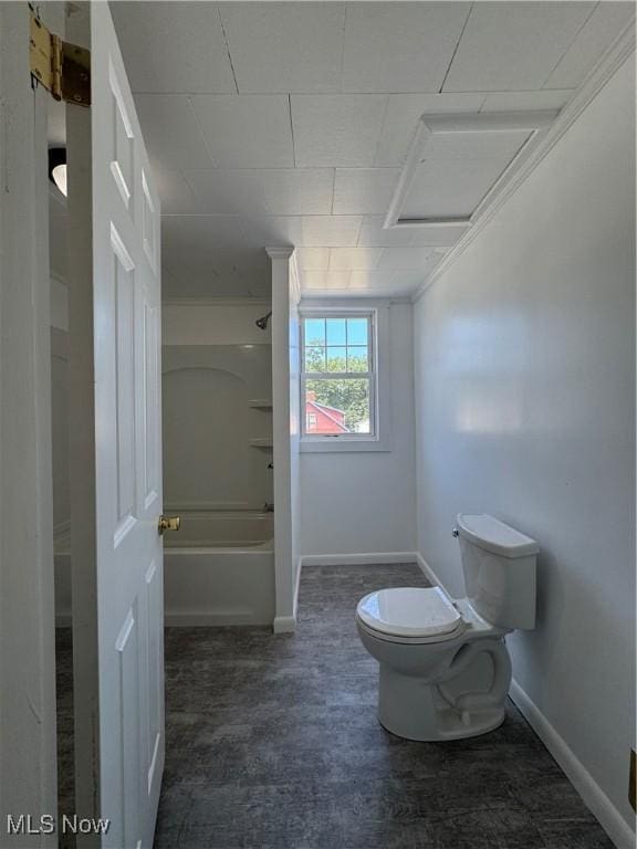 358 N 8th St, Coshocton, OH 43812 - bathroom featuring toilet and shower / tub combination
