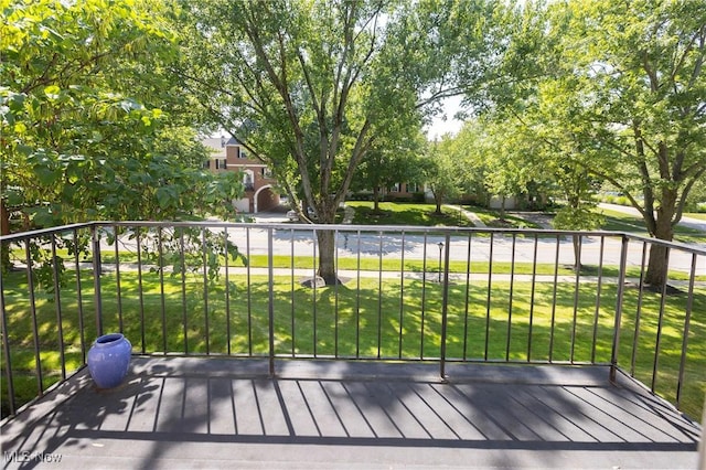 2021 King James Pkwy Unit 214, Westlake, OH 44145 - wooden terrace featuring a lawn