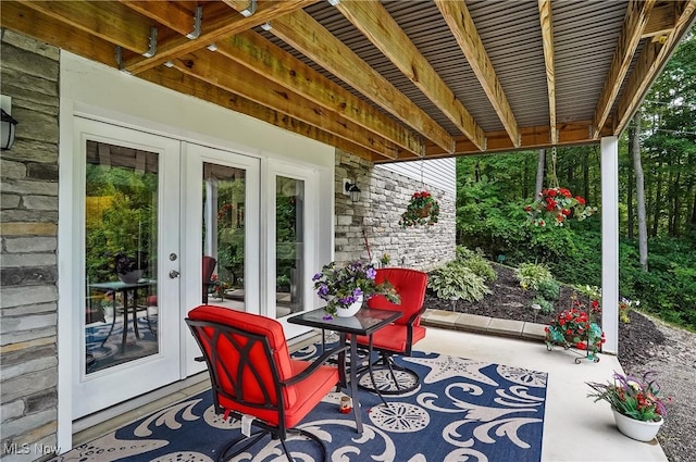 47688 Tomahawk Dr, Negley, OH 44441 - view of patio / terrace featuring french doors