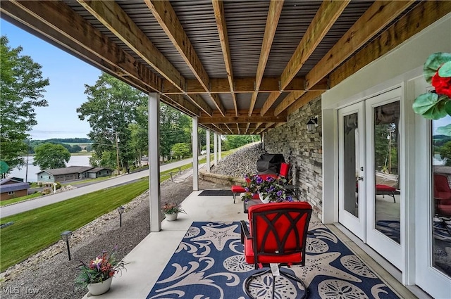 47688 Tomahawk Dr, Negley, OH 44441 - view of patio featuring french doors