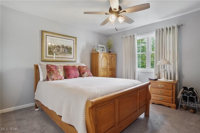 47688 Tomahawk Dr, Negley, OH 44441 - carpeted bedroom with baseboards and ceiling fan