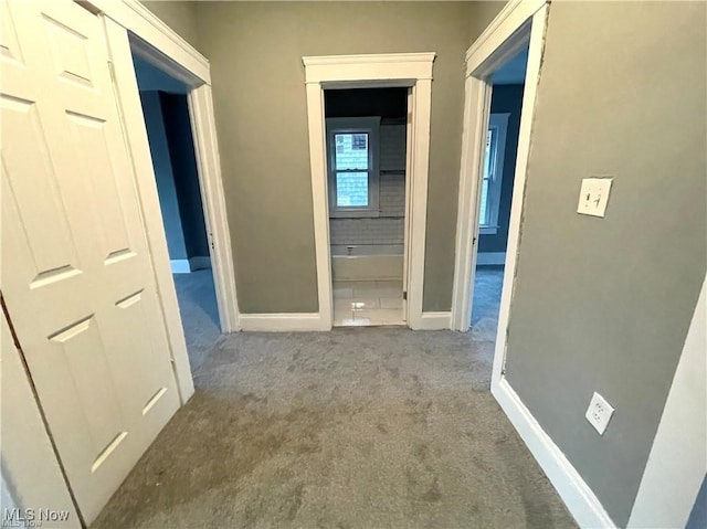10003 Empire Ave, Cleveland, OH 44108 - hall with carpet flooring and baseboards