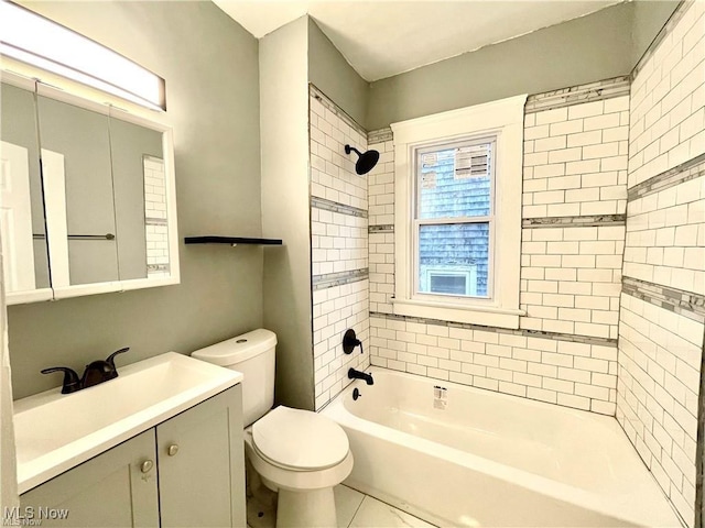 10003 Empire Ave, Cleveland, OH 44108 - bathroom with tub / shower combination, vanity, and tile patterned flooring